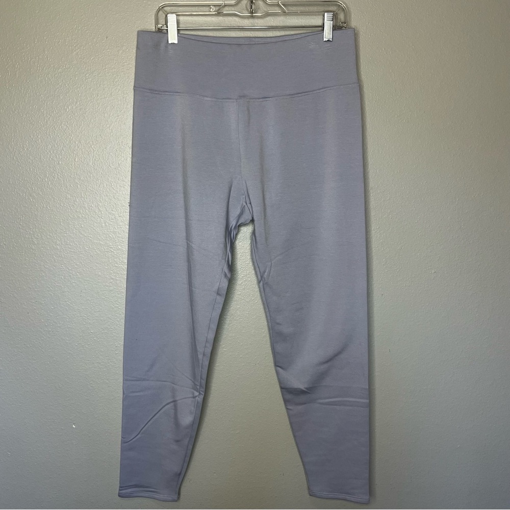 Eileen Fisher High Waisted Ankle Leggings Sleep Women Large Blue Lilac NWT
